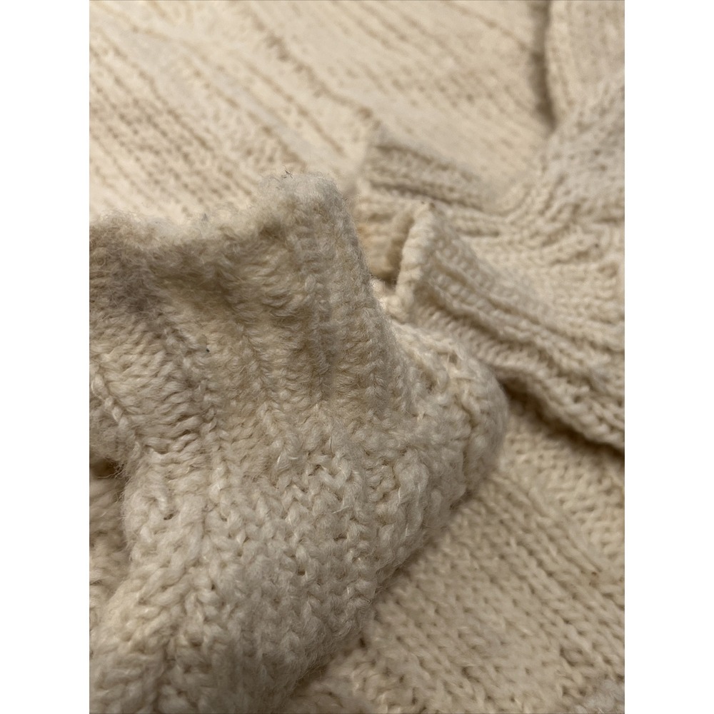 VINTAGE John Molloy Sweater‎ Mens Extra Large Ivory  Fisherman Wool Ireland - Picture 10 of 10
